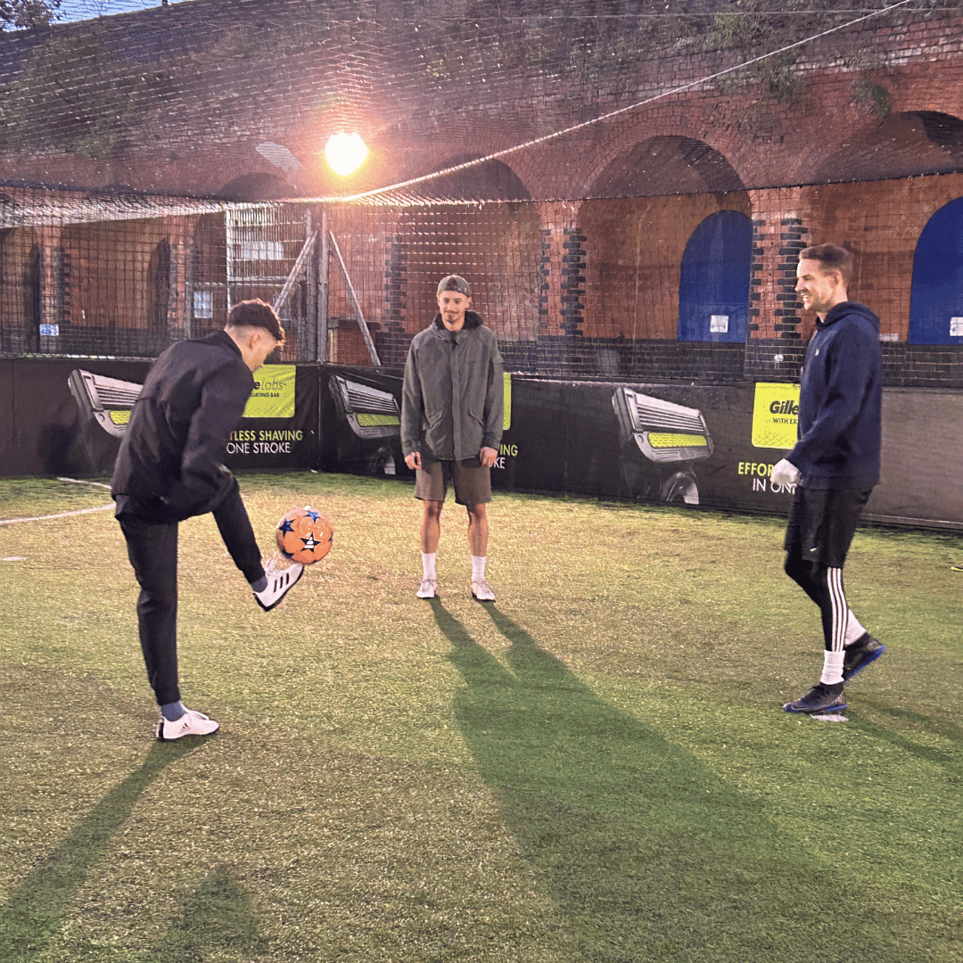 Group of guys playing football