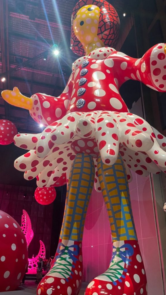 A large balloon person