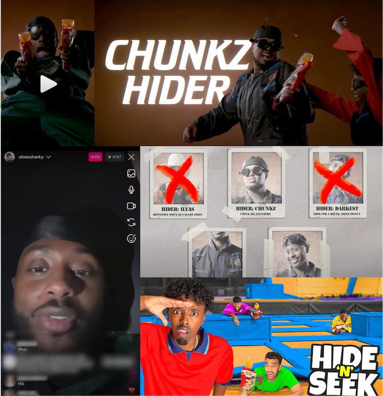 Montage of social content