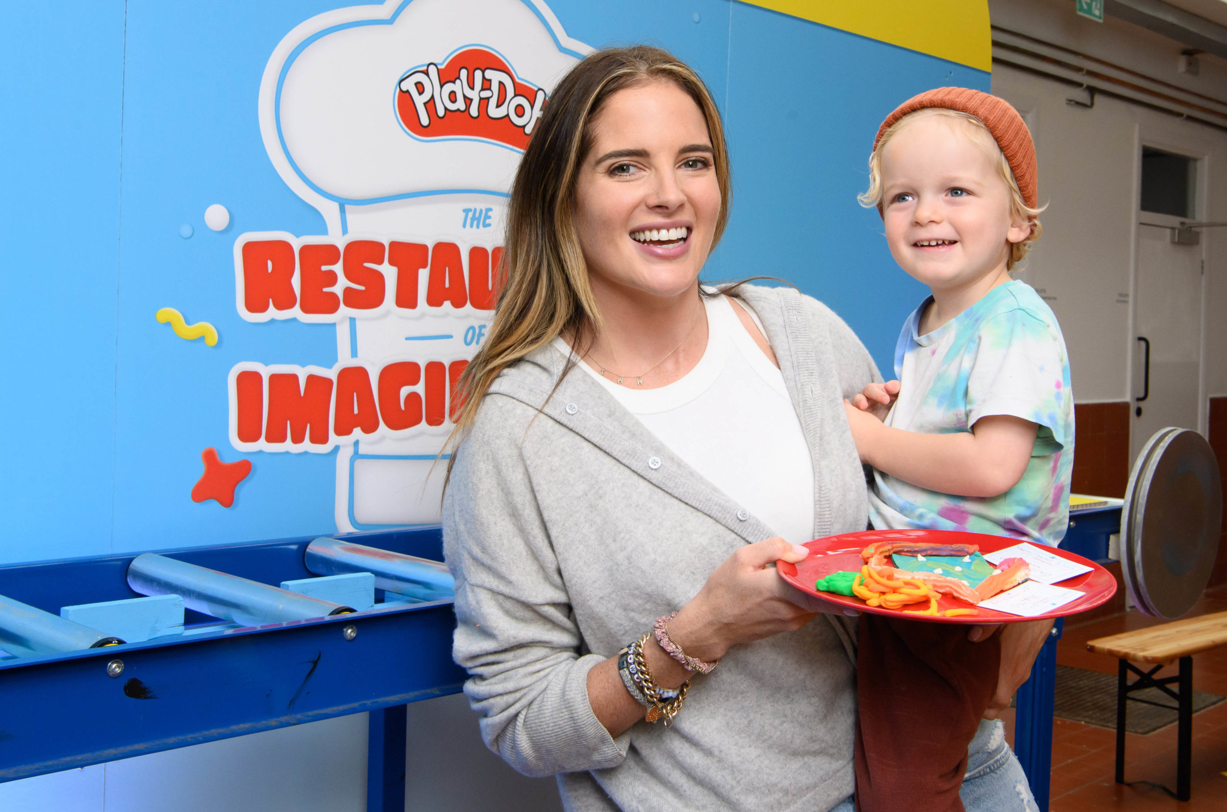 Binky Felstead with her son