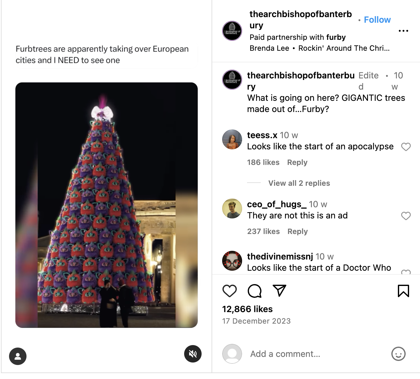 The Archbishop Of Banterbury Instagram