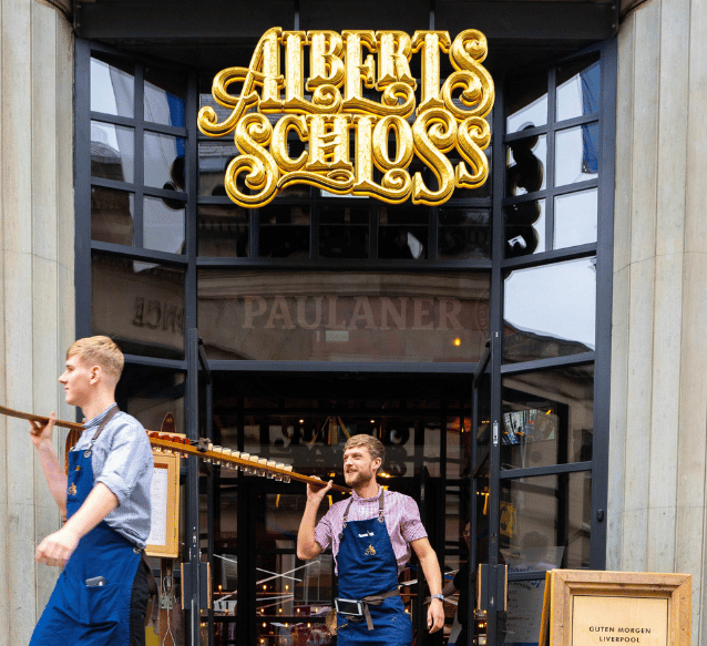 Two men working at the venue