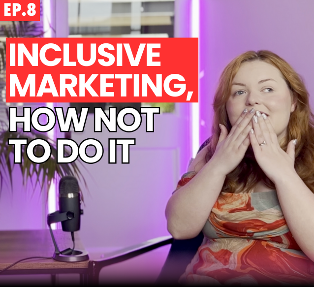 A woman is sitting at a desk with their hands covering their mouth, looking surprised. The text on the image reads,